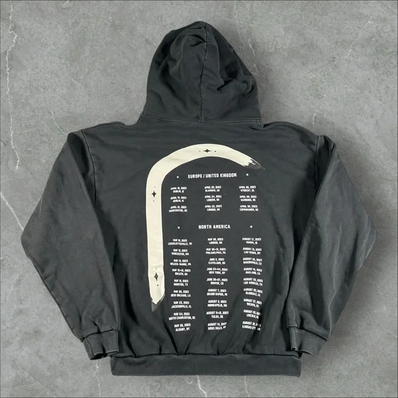Zach Bryan Hoodie Mens Small Black Europe Uk Tour 2023 Limited Edition Country